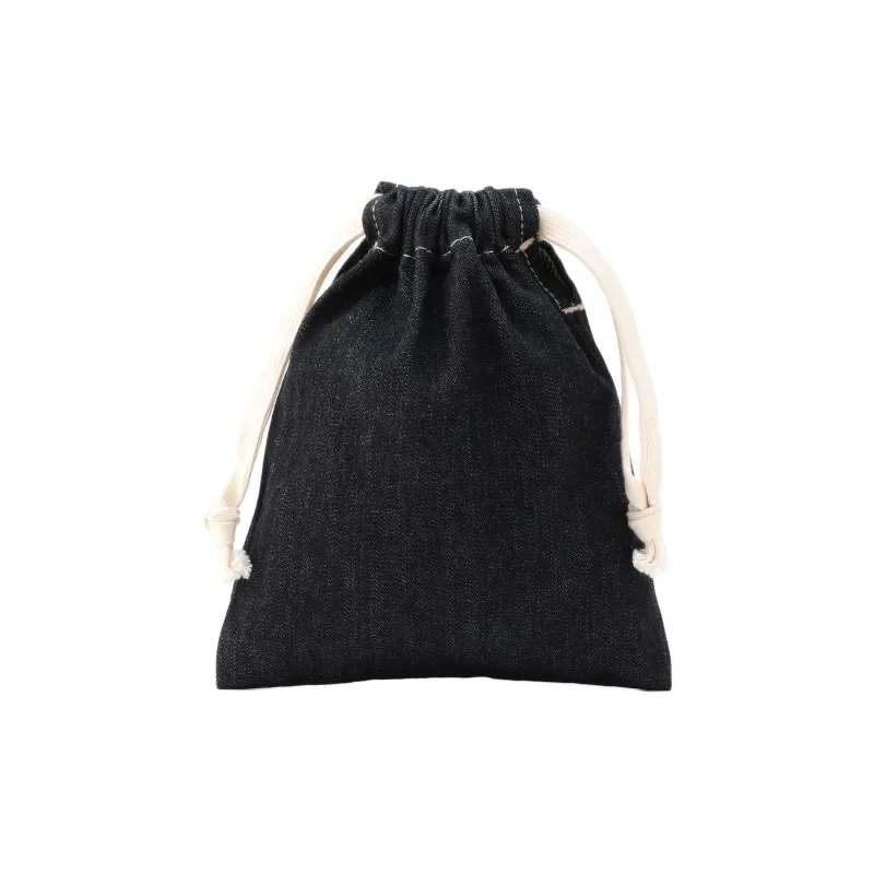 Lee Cotton Drawstring Bag Coin Purse Small Size Women's Indigo-3