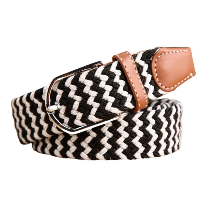 Emperor Penguin Korean Style Stretch Woven Elastic Pants Belt For Students Belt Unisex Width 3.5cm-3