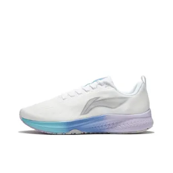 LiNing Red Hare 5 Abrasion Resistant Breathable Low Top Running Shoes Women's Mist White