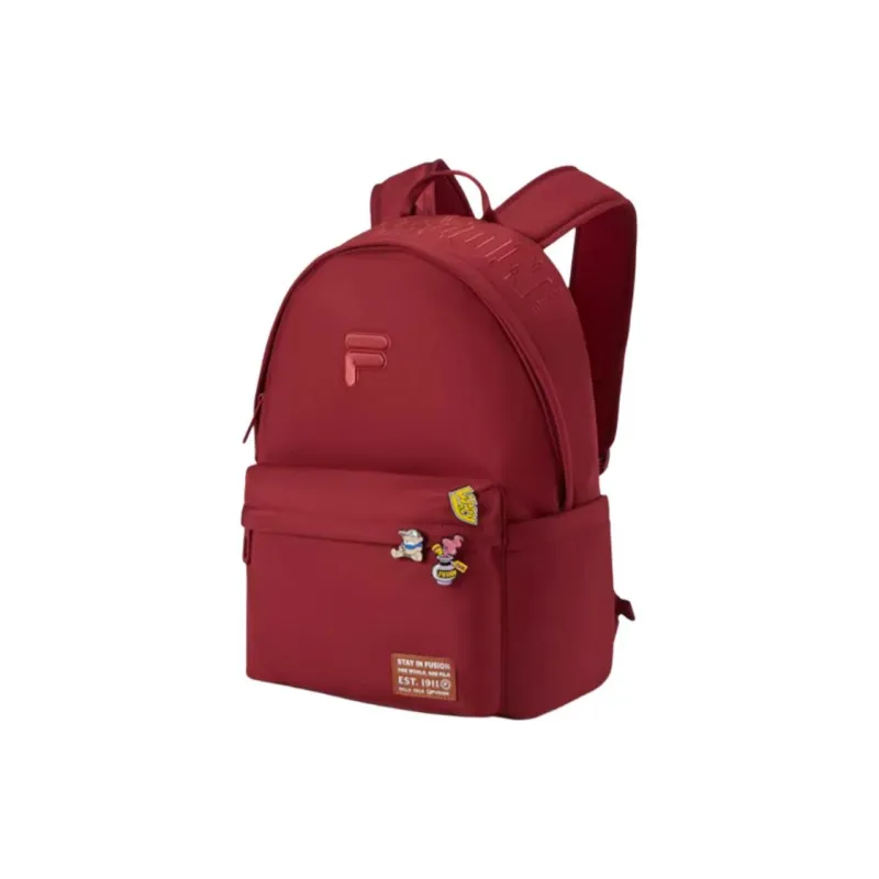 FILA FUSION Fabric Backpack Regular Unisex Red-2