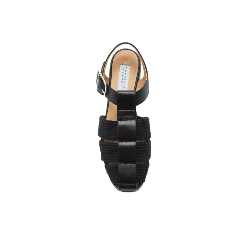 GABRIELA HEARST Calla Roman Sandals Women's Black-4