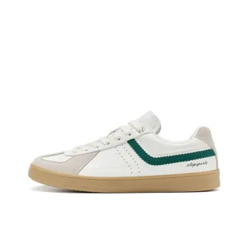 XTEP Germany Army Trainer Anti Slip Wear Resistant Low Top Skateboard Shoes White Gray Green