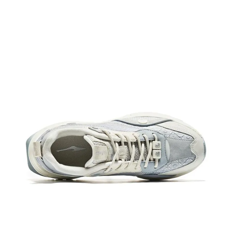 Erke Big Show Hongrabbit Anti Slip Wear Resistant Low Top Sports Casual Shoes Women's Gray-3