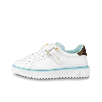 LOUIS VUITTON Time Out Sneakers 'White Blue Brown' Women's