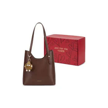 CORALDAISY Synthetic Leather Shoulder Bag Women's Chocolate