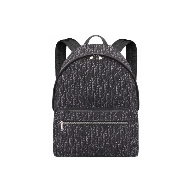 DIOR Cow Leather Backpack Men's Black-0