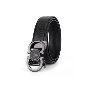 PISHUSHU Business Casual Commute Tricolor Optional Cow Leather Leather Belts Men's Width  3.5cm