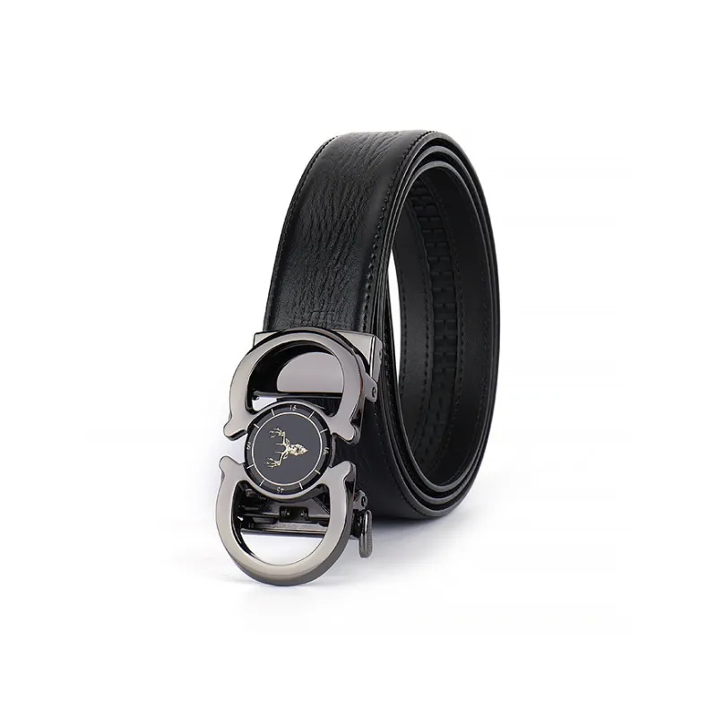 PISHUSHU Business Casual Commute Tricolor Optional Cow Leather Leather Belts Men's Width  3.5cm-1