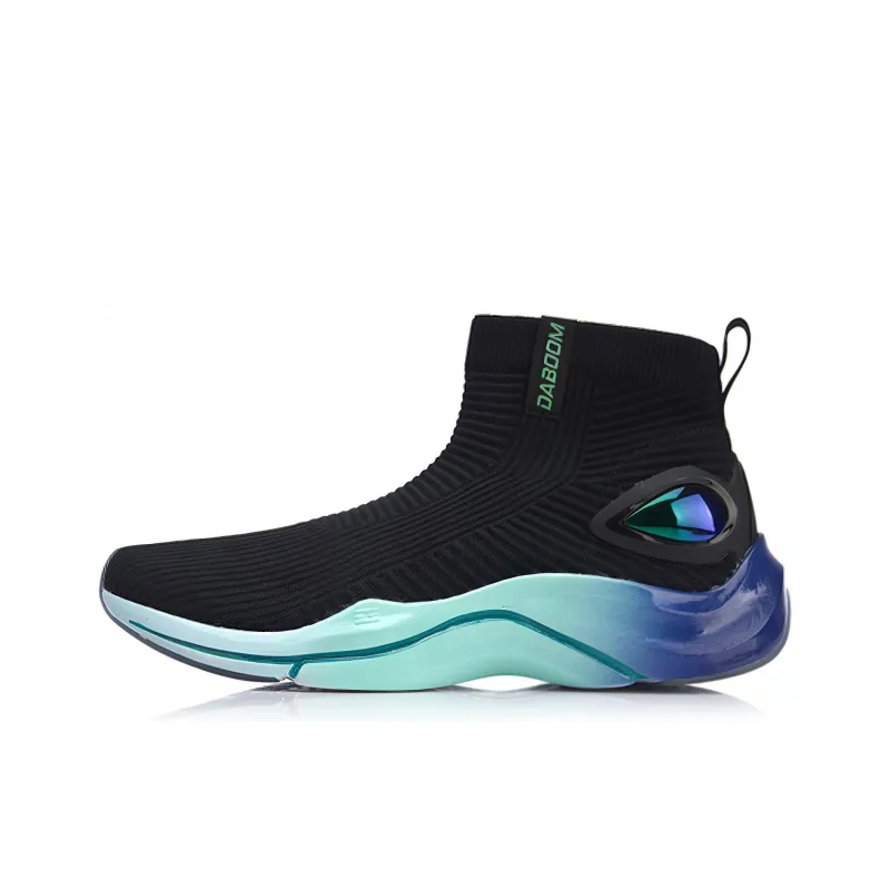LiNing Explosive Point Non slip Lightweight High Top Basketball Shoes Men's Standard Black-0