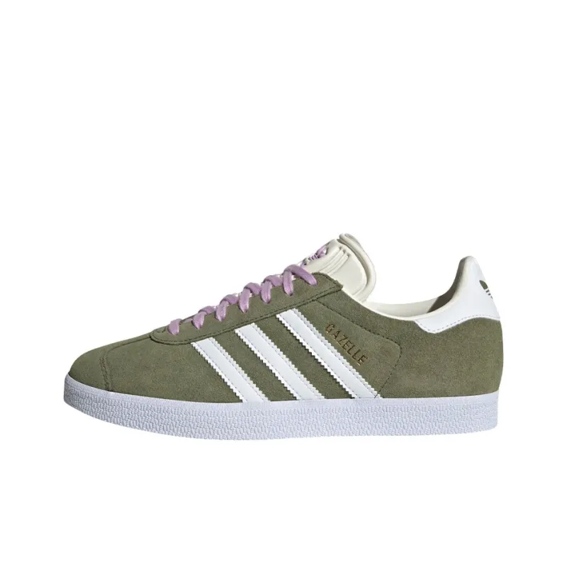 Adidas Gazelle Shoes 'Focus Olive White' Women's-0