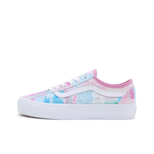 Vans Old Skool Sunny Day Tapered Vr3 Anti-Slip Wear-Resistant Low-Top Skateboard Shoes Unisex Pink Blue White