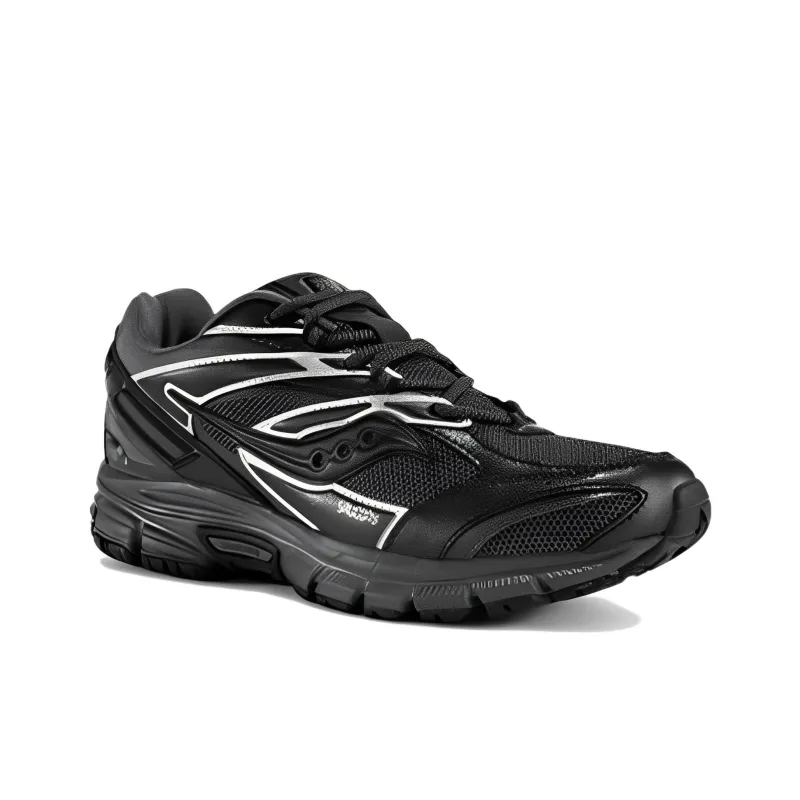 Saucony Cohesion 2K Cushioning Anti Slip And Wear Resistant Low Top Training Running Shoes Unisex Black Gray-2
