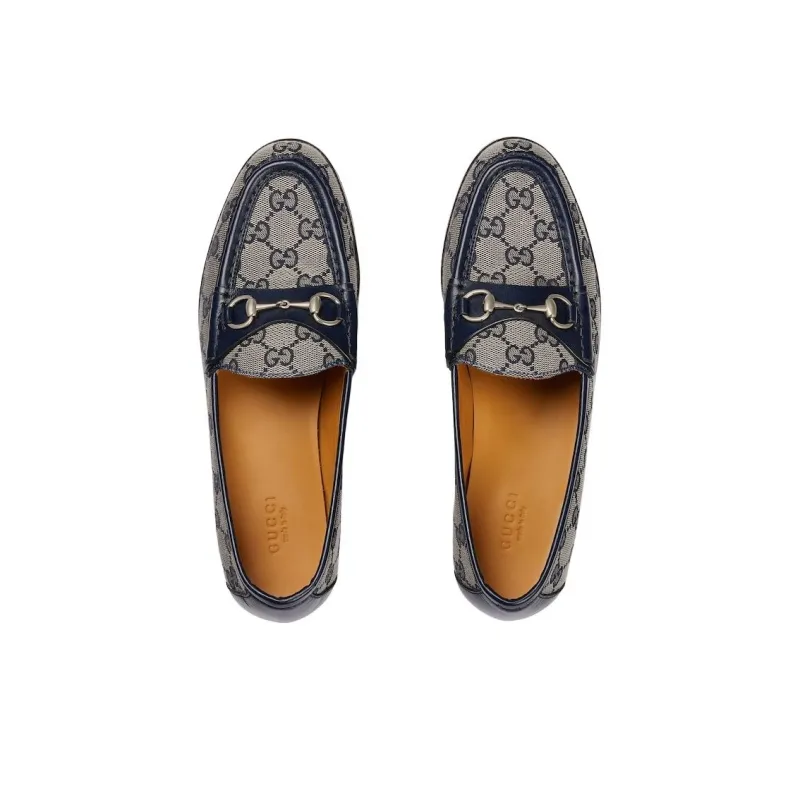 GUCCI Horsebit Loafers 9cm Women's Taupe-3