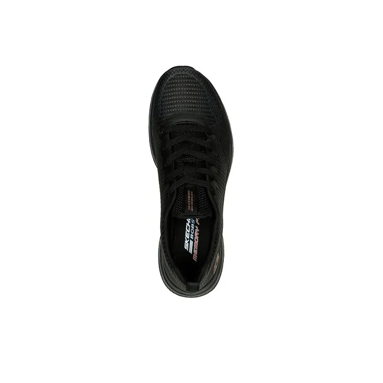 Skechers Bob's Sport Arc Waves Cushioning Anti Slip And Wear Resistant Low Top Casual Shoes Women's Black-3