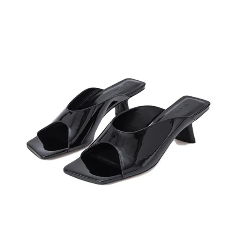 By Far Huston Slide Slippers Women's Black-1