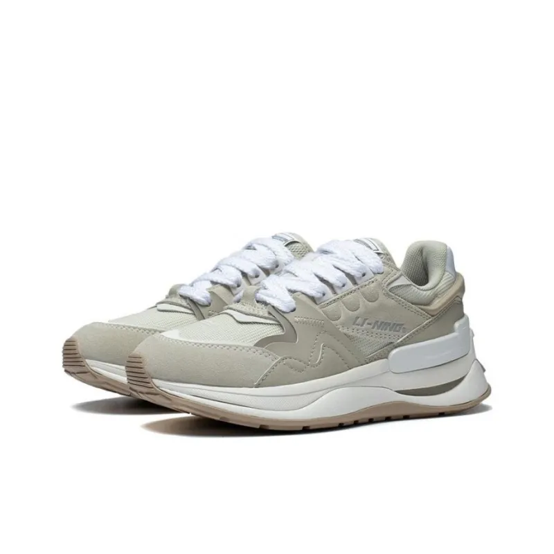 LiNing 001 Innocence V2 Innocent V2 Durable Breathable Low Top Sports Casual Shoes Women's Gray White-2