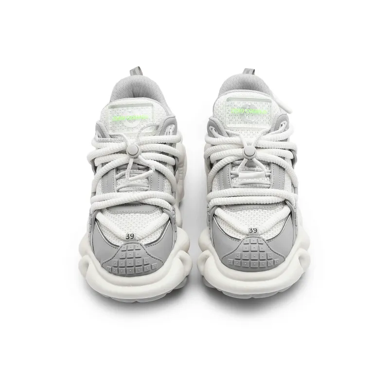 ZERO COSMOS Weightlessness Series Chunky Sneakers Unisex Gray White-3