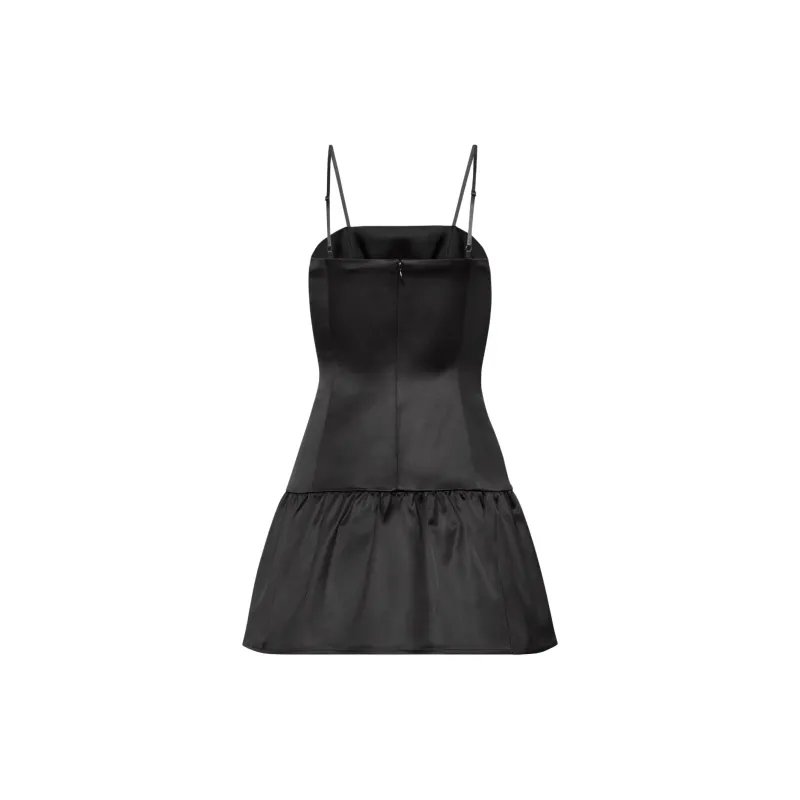 ARITZIA Sunday Best ROBE EN SATIN TANGO Slip Dresses Women's Black-1