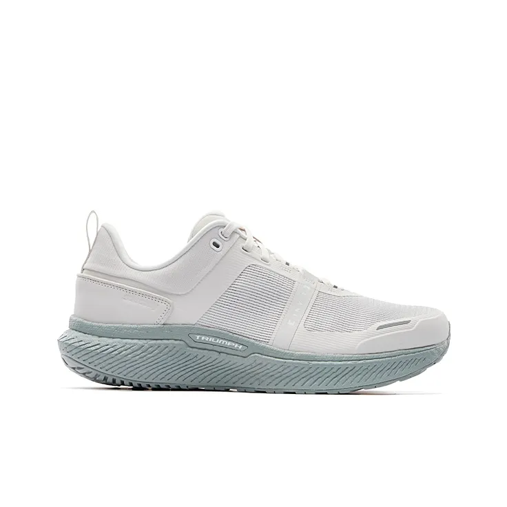 Saucony Triumph Cushioning Breathable Low Top Casual Running Shoes Unisex White Gray-1