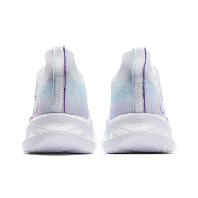 QIAODAN Light Speed 3.0PLUS Cushioning Slip Resistant And Abrasion Resistant Low Top Running Shoes Men's White Blue-3