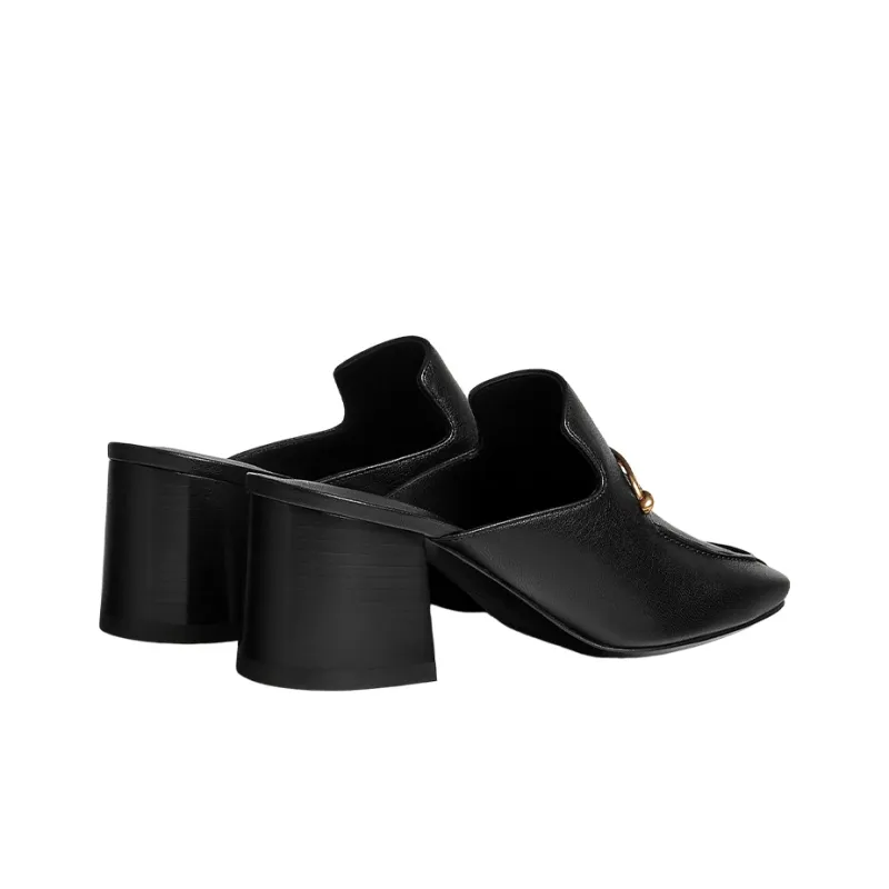 HERMES Gisele Stylish Sandal 6cm Men's Black-3