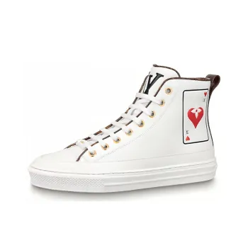 LOUIS VUITTON Stellar Ankle Sneakers 'White Poker With Back Monogram' Women's