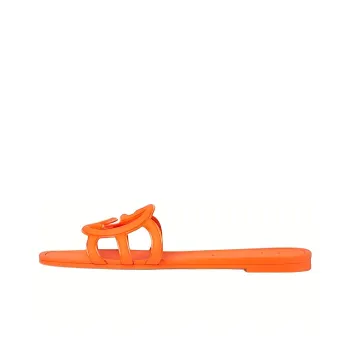 GUCCI Interlocking Collection Slide Slippers Women's Orange