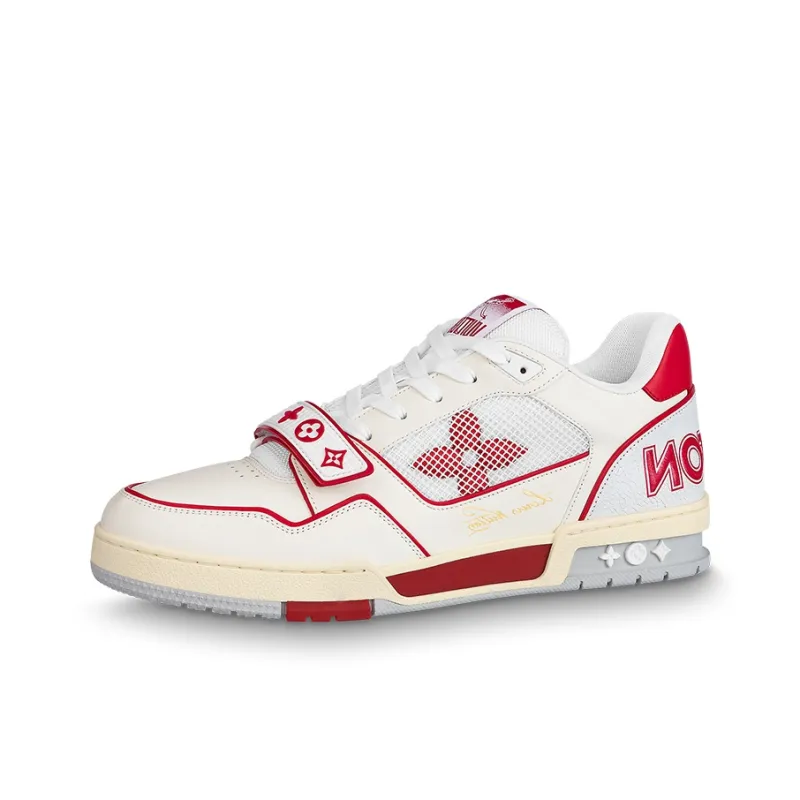 LOUIS VUITTON Lv Trainers 'Red Mesh'-0