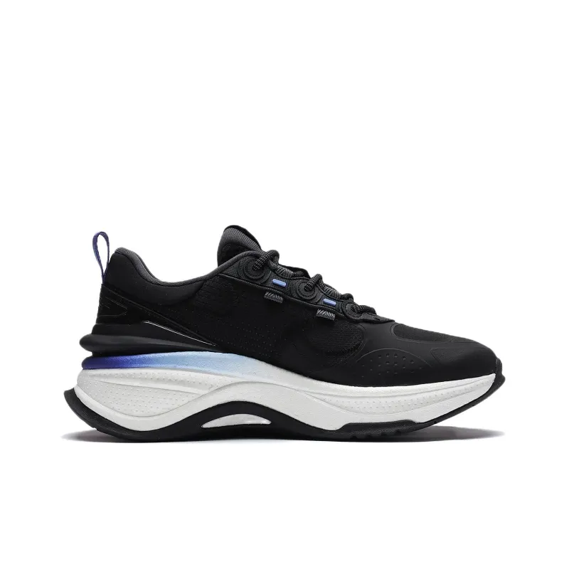 LiNing Exceed 5 Cushioning, Wear Resistant Low Top Sports Casual Shoes Men's Black Blue-1