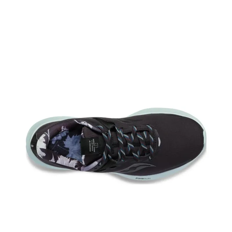 Saucony Ride 15 Cushioned Anti Slip Wear Resistant Breathable Lightweight Low Top Casual Running Shoes Men's Black-3