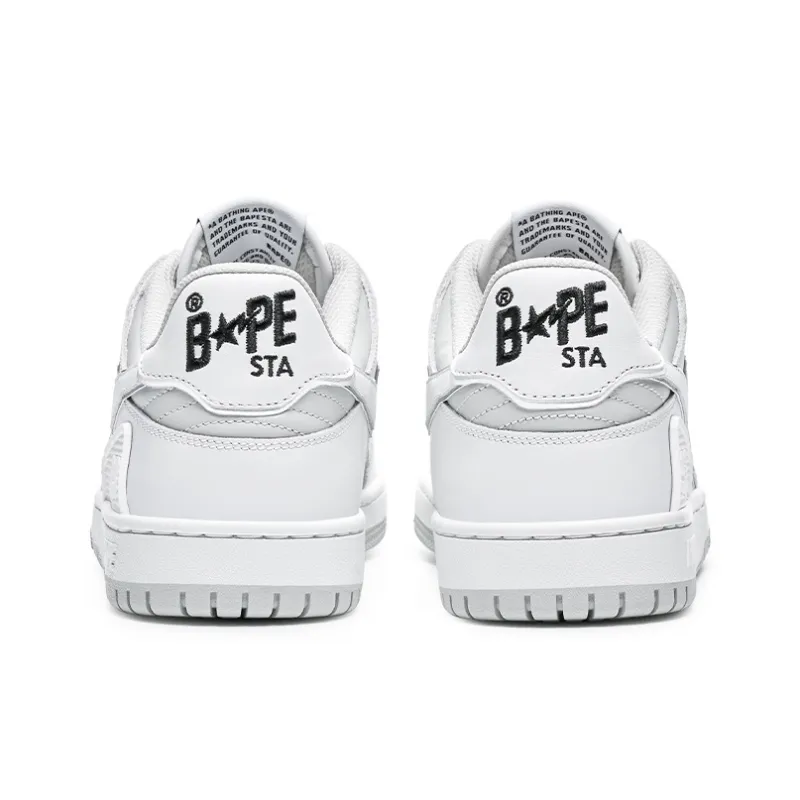 BAPE A BATHING APE Bape SK8 Sta White Silver Grey-5