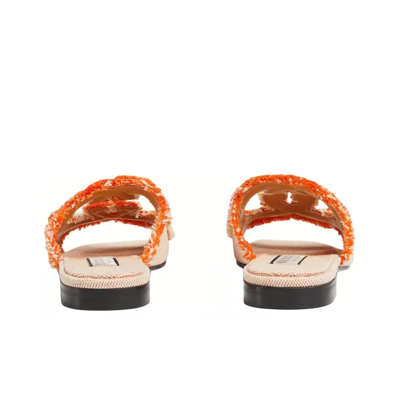 GUCCI Interlocking Slide Slippers Women's Orange-4