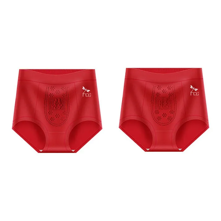 RED DRAGONFLY Cotton Panties Women's 2 Pack Gift Box Set-13