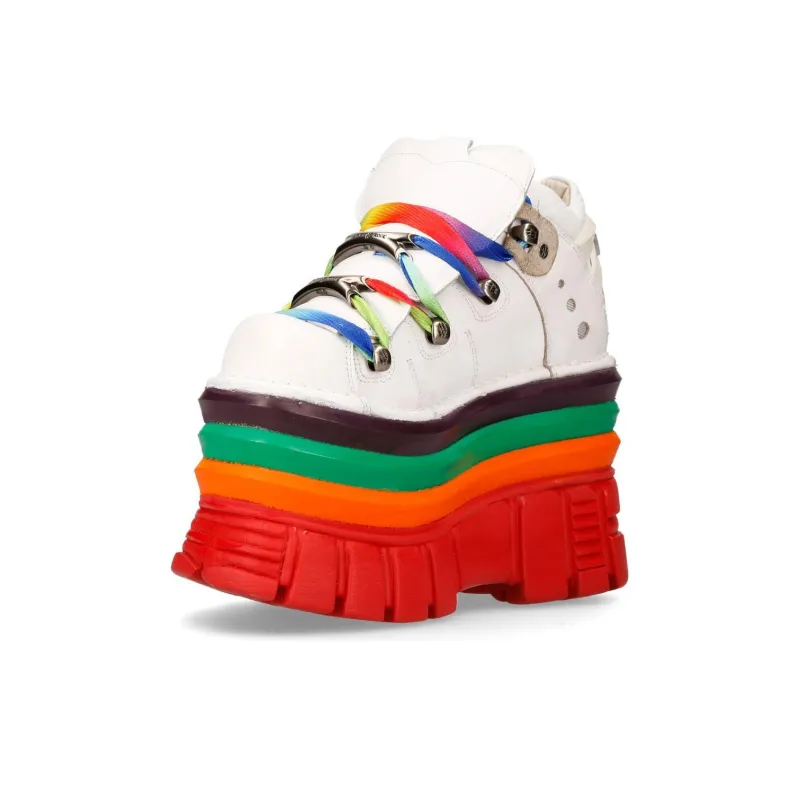 NEW ROCK Low-Top Casual Shoes Unisex White-1