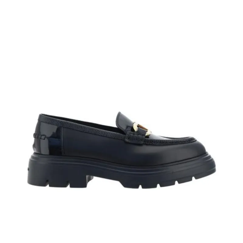 FERRAGAMO GANCINI Loafers Women's Black-1