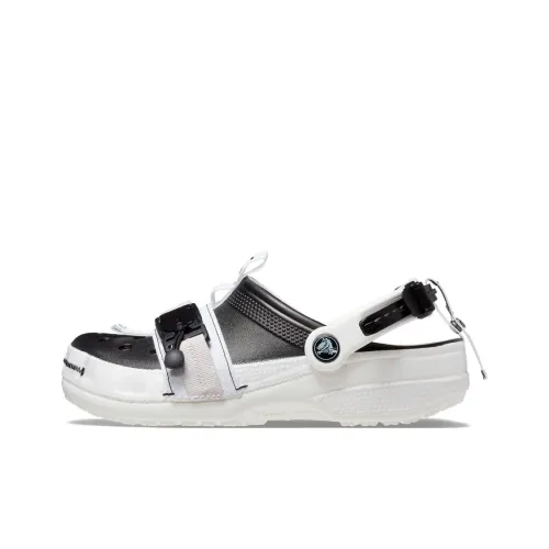 Crocs Classic Zip Tie Buckle Clogs 'Black White'