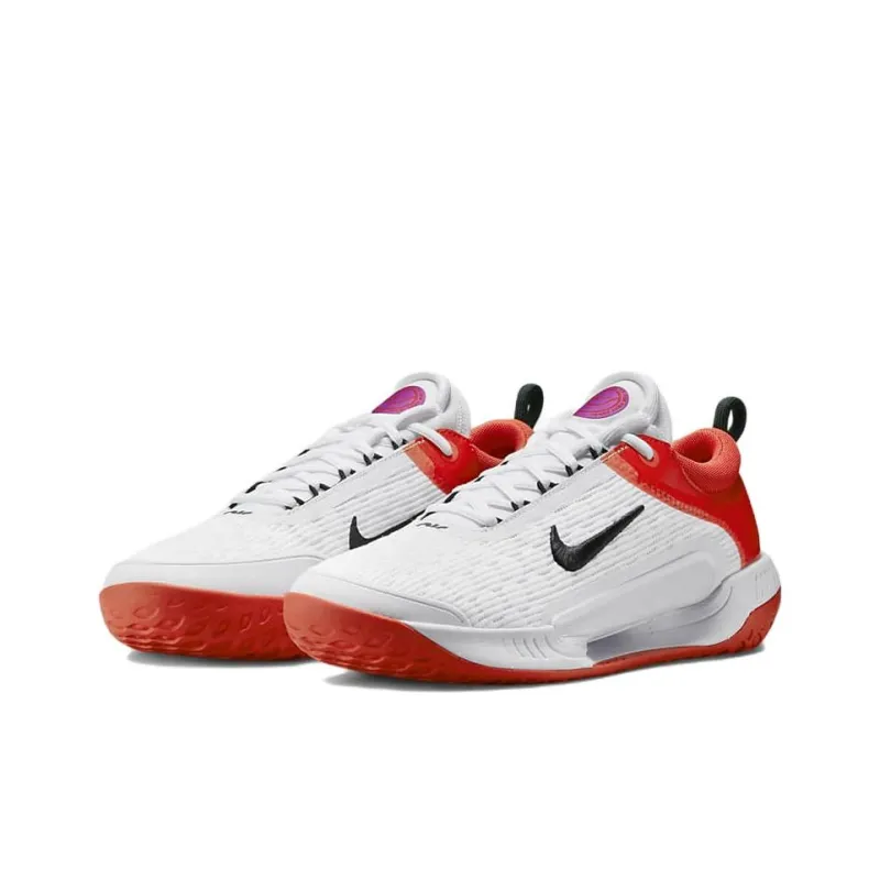 Nike Court Air Zoom Nxt Hard Court Tennis Shoes 'White Picante Red'-2