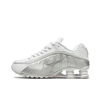 Nike Shox R4 White Metallic Silver Women's