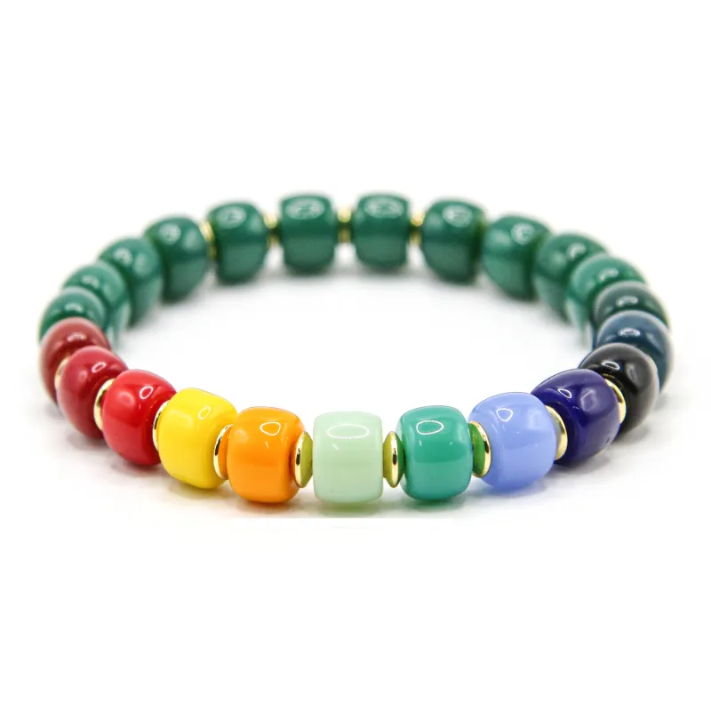 DRAGON LI Colored Glaze Jade Bracelets Unisex-0