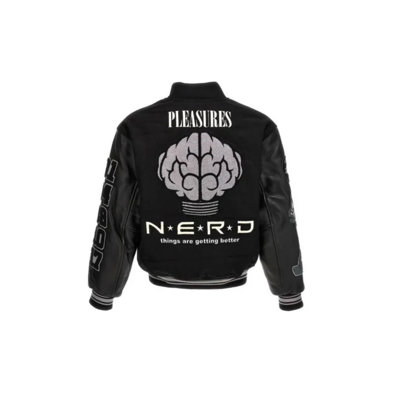 PLEASURES Nerd Varsity Jacket-1