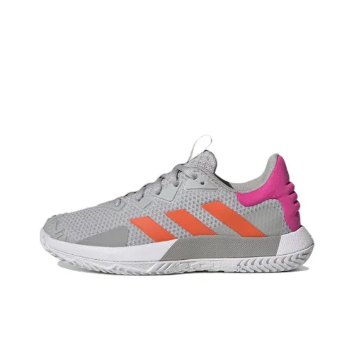 Adidas Solematch Control Tennis Shoes Women's Low-Top Orange/Gray