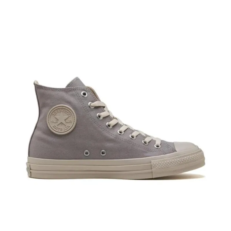 Converse All Star Rubber Patch Abrasion Resistant Breathable High Top Canvas Shoes Unisex Gray Japan Version-1
