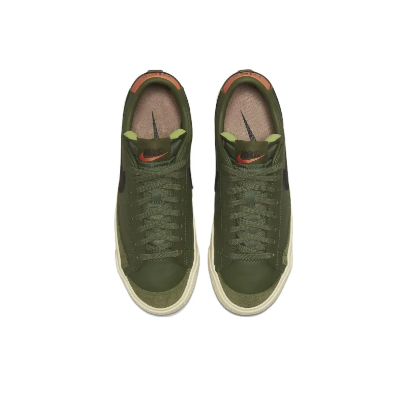 Nike Blazer Low 77 Medium Olive Orange Trans Women's-3