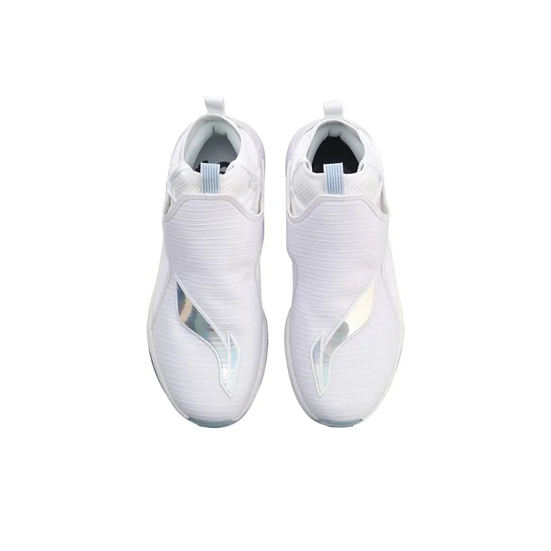 LiNing YuShuai 12 Non slip Lightweight High Top Basketball Shoes Men's Pure White-3