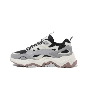 FILA Tiny Rumble V2 Cushioning Wear Resistant Low Top Casual Shoes Unisex Black White Gray