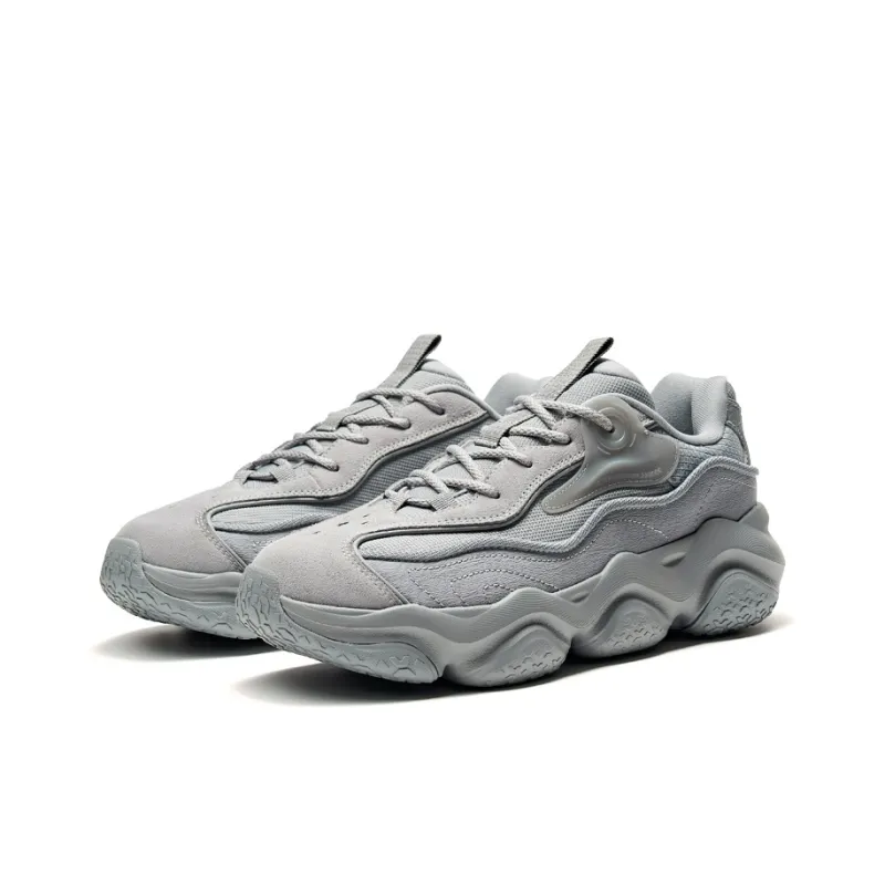 XTEP Nomadic Anti Slip Wear Resistant Low Top Sports Casual Shoes Men's Gray-2