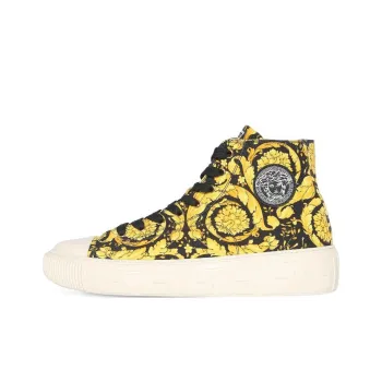 VERSACE Greca High Top Barocco Print Black Gold