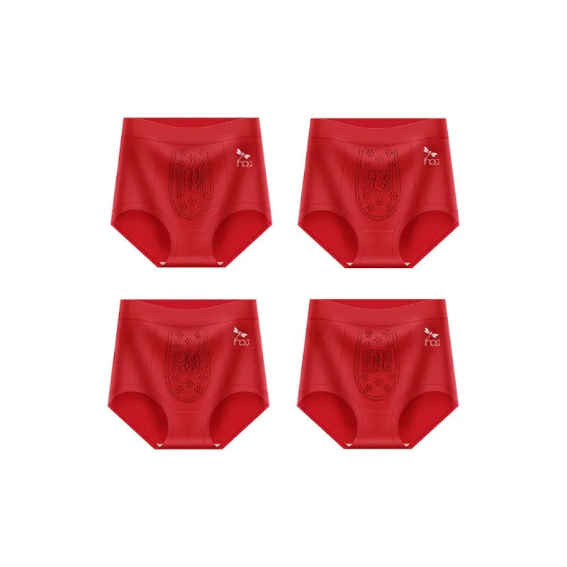 RED DRAGONFLY Cotton Panties Women's 4 Pack Box-10