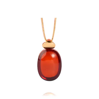 S&A S925 Silver With Natural Amber Fine Jade Pendants Unisex