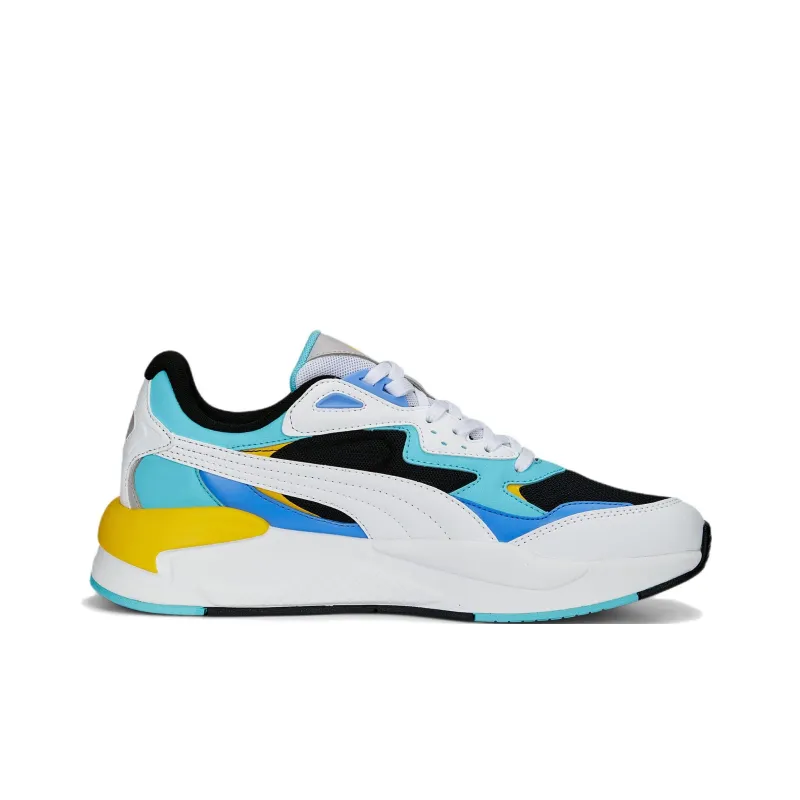 PUMA X-RAY Speed Trainers Anti-Slip Wear-Resistant Low-Top Sports Casual Shoes White Blue Yellow-1